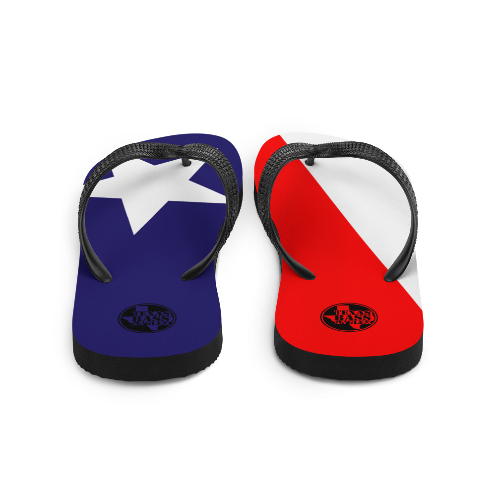 Texas Flag Flip-Flops | Texas Bass Angler